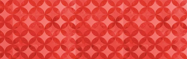 Панорама Старовинної Антикварної Червоної Керамічної Плитки Текстури Безшовного Фону — стокове фото