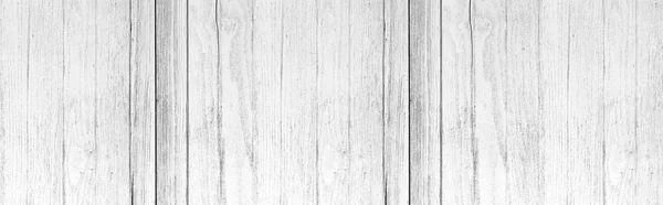 Panorama Old White Vintage Wooden Wall Pattern Seamless Background — Stock Photo, Image