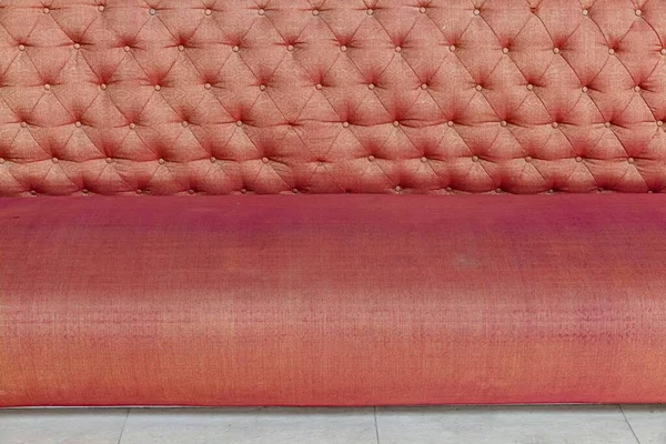 Close Bright Red Long Silk Sofa — Stok Foto