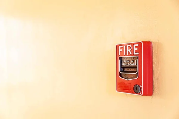 Interruptor Alarma Incendios Pared Cemento —  Fotos de Stock