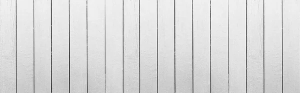 Panorama Old White Vintage Wooden Wall Pattern Seamless Background — Stock Photo, Image