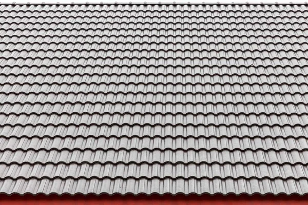 Black Galvanized House Roof Pattern Background Seamless — Stock Photo, Image