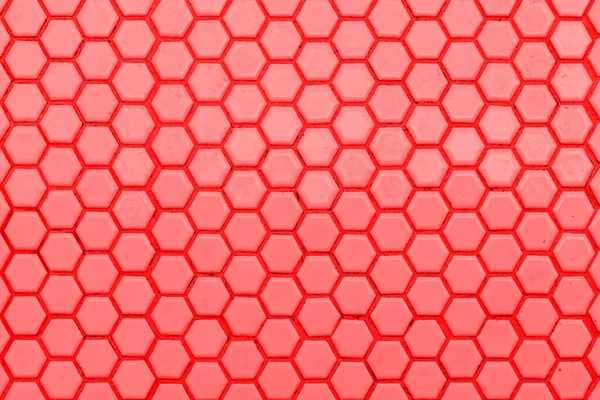 Wzór Czysta Siatka Nierównomierny Design Czerwone Płytki Ceramiczne Tekstury Tła — Zdjęcie stockowe