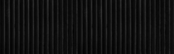 Panorama Texture Clôture Galvanisée Peinte Noir Fond Sans Couture — Photo