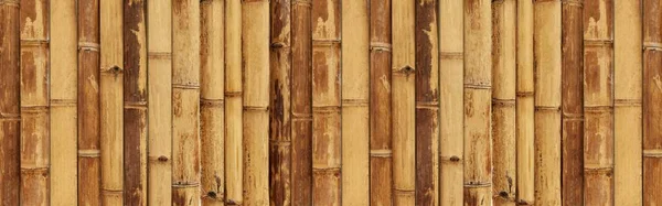Panorama Brown Vecchia Struttura Recinzione Bambù Sfondo Senza Soluzione Continuità — Foto Stock
