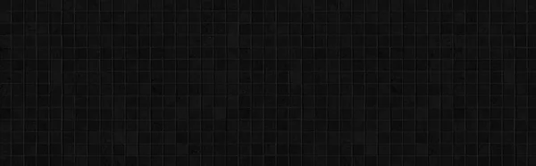 Panoráma Vintage Fekete Szürke Mozaik Konyha Fal Minta Háttér Zökkenőmentes — Stock Fotó