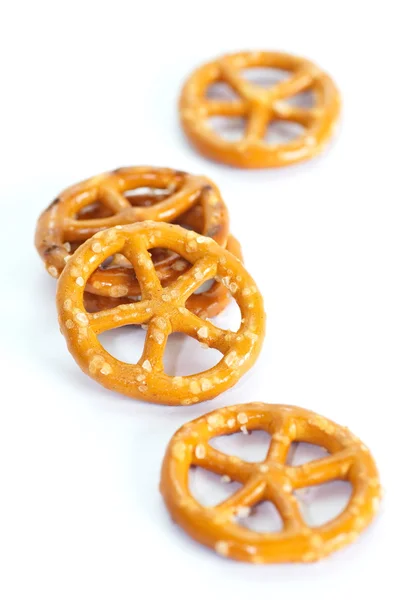 Close - up Baked bread pretzel snack — Stock Photo, Image