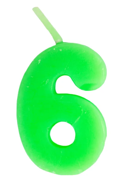 Wax birthday number candles — Stock Photo, Image