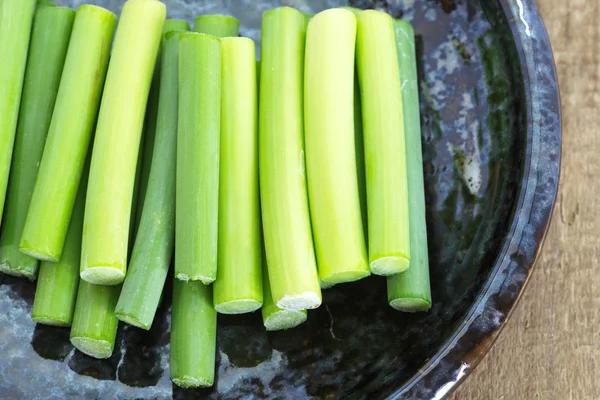 Vitlök allium eller purjolök vegetabiliska — Stockfoto