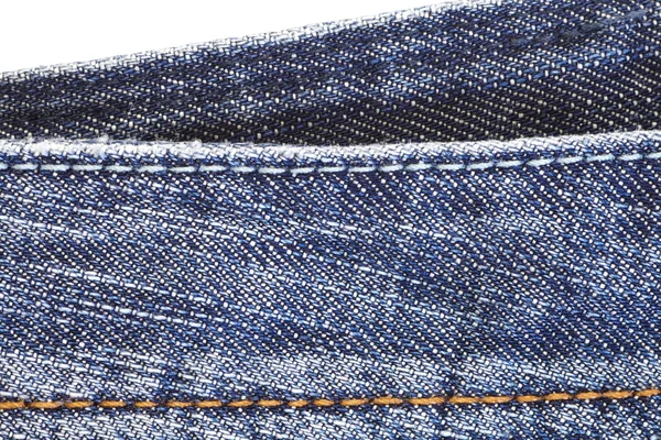 Blauwe denim jeans detail — Stockfoto