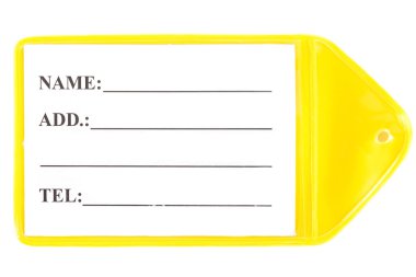 Bagaj için plastik etiket