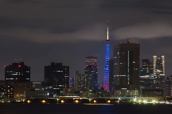 Torre di Tokyo e baia di Tokyo — Foto Stock