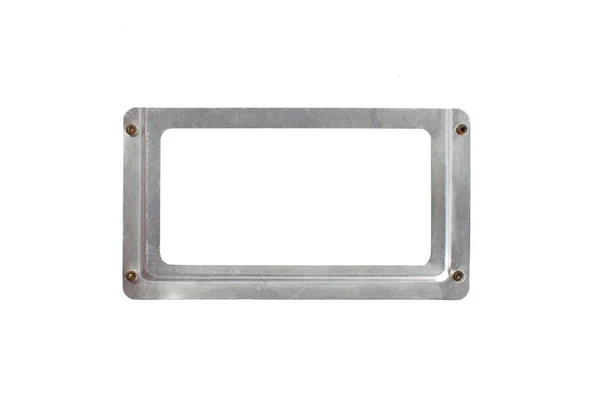 Placa de nome de metal de fenda em branco — Fotografia de Stock