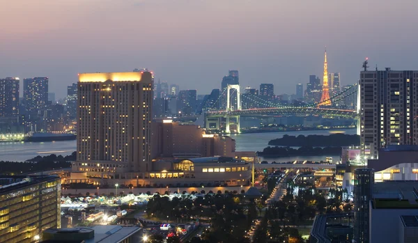 Bella vista della città tokyo — Foto Stock