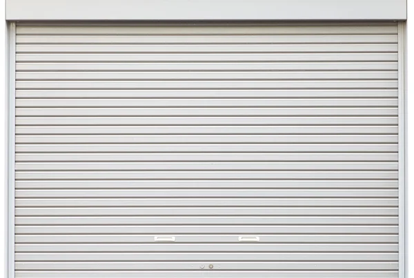 White grunge metallic roller shutter door — Stock Photo, Image