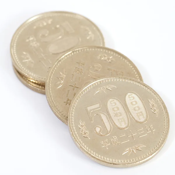 Waluty japońskiej jenów monety — Zdjęcie stockowe