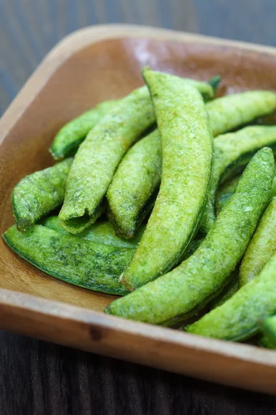 Gezupfte frische Erbsen — Stockfoto