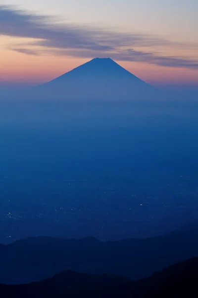 Montaña Fuji y lago Achi en temporada de invierno —  Fotos de Stock