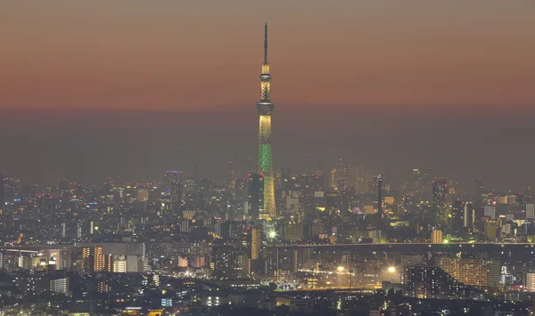 Coucher de soleil magnifique Tokyo — Photo