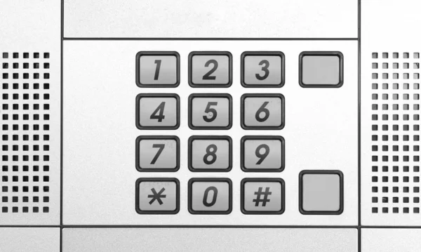 Zabezpieczeń domofon klawiatury numerycznej — Zdjęcie stockowe