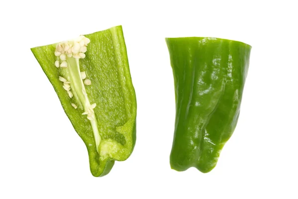 Green bell pepper slice — Stock Photo, Image