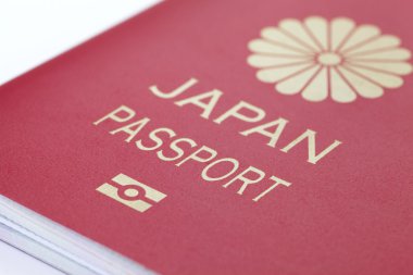 Japan passport view clipart