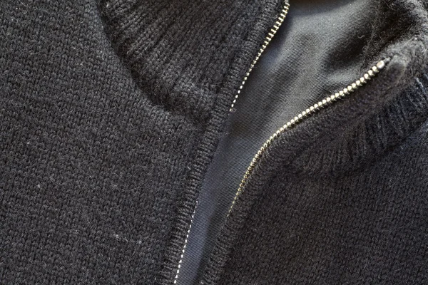 Fekete kötött téli pulóver — Stock Fotó