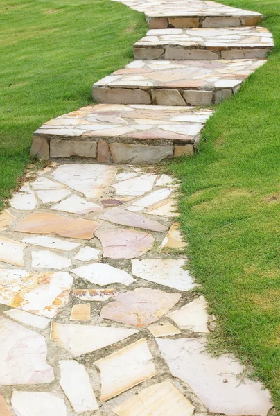 Natural brown stone pathway — Stock Photo, Image