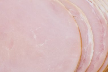 Taze dilimlenmiş fırında jambon