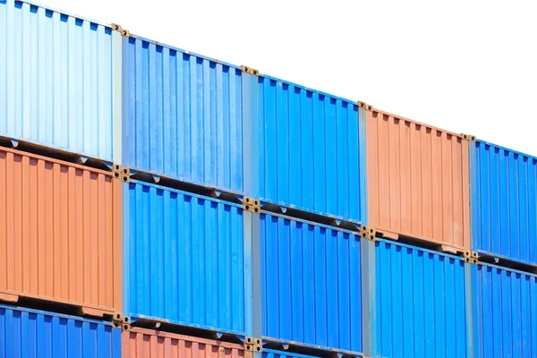 Pila di container di carico di spedizione — Foto Stock