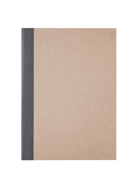 Braunes Notizbuch auf weiß — Stockfoto