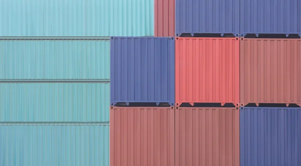 Colorful stack of containers — Stock Photo, Image