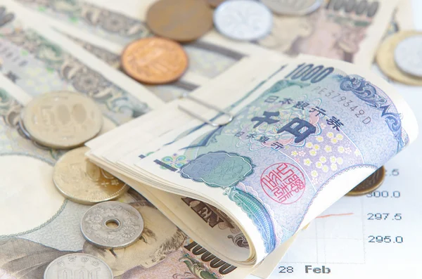 Japanse yen bankbiljetten — Stockfoto