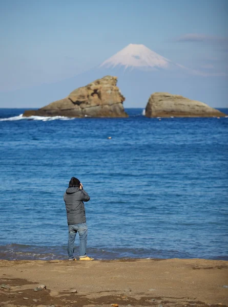 富士山と湖 — ストック写真