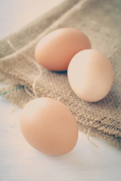 Chicken brown eggs — Stock Photo, Image