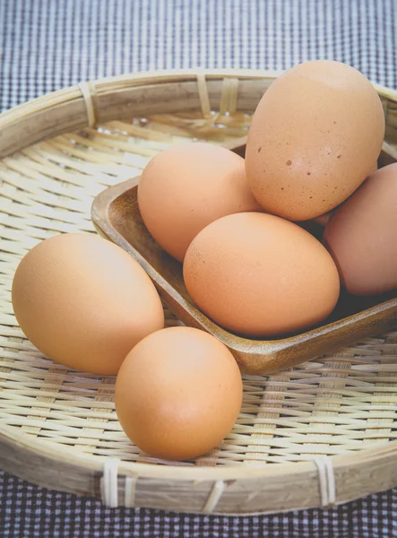 Brown chicken eggs — Stock Photo, Image