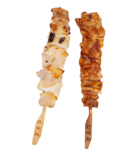 Skewer grilled chicken — Stock Photo, Image