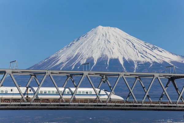 Bullet train with view of mountain — Stock Photo, Image