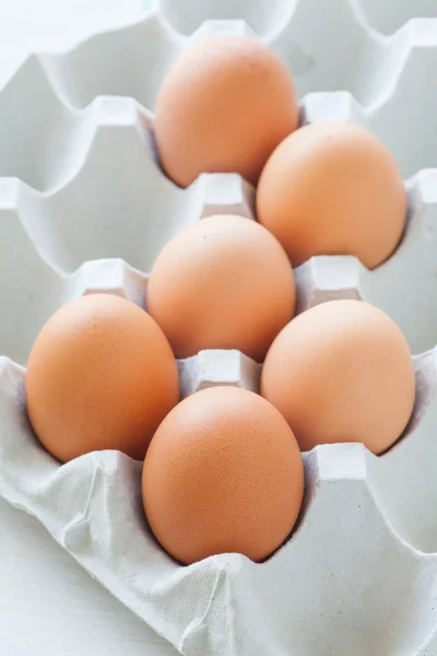 Chicken brown eggs — Stock Photo, Image