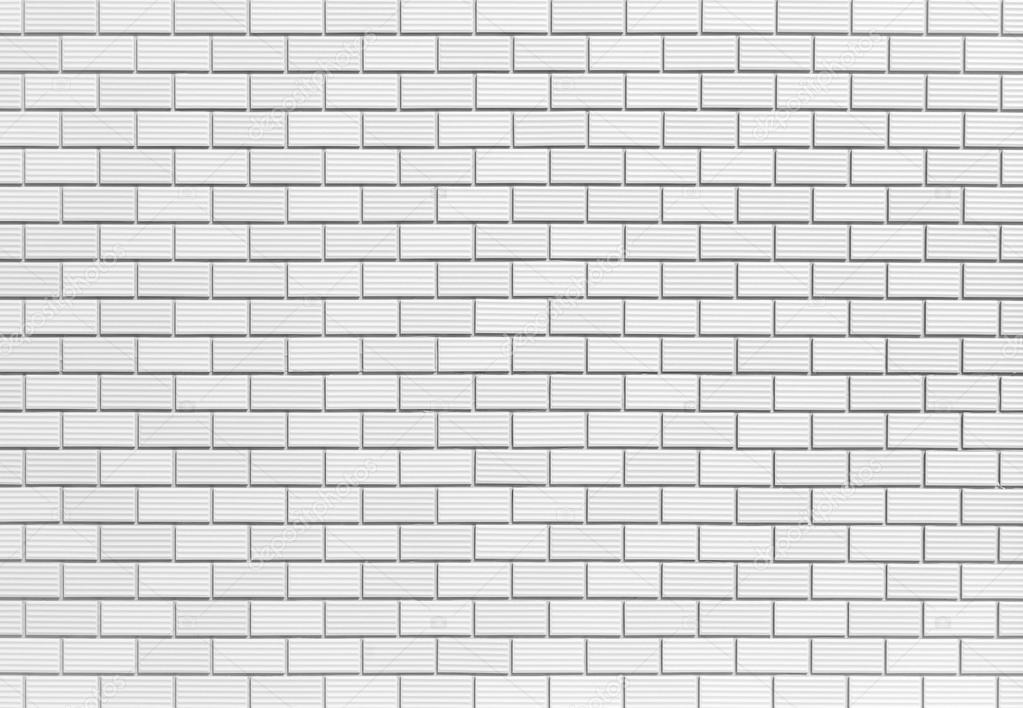 White bricks wall seamless background and texture