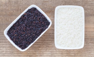 kahverengi ve beyaz pirinç