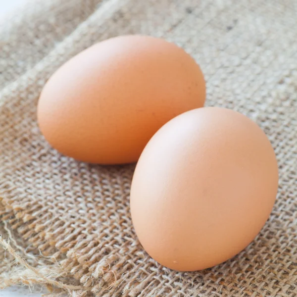 Hnědé slepičí vejce — Stock fotografie