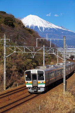 Dağ Fuji ve tren