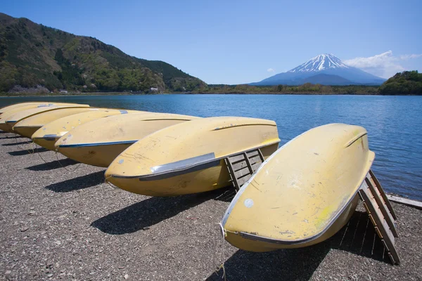 Lago Shoji con barcos — Foto de Stock