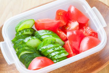 dilimlenmiş taze sebze