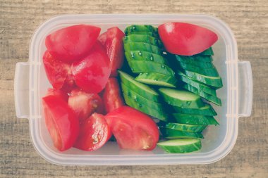 dilimlenmiş taze sebze