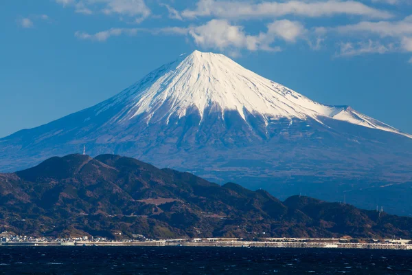 Berget Fuji och Tsugaru bay — Stockfoto