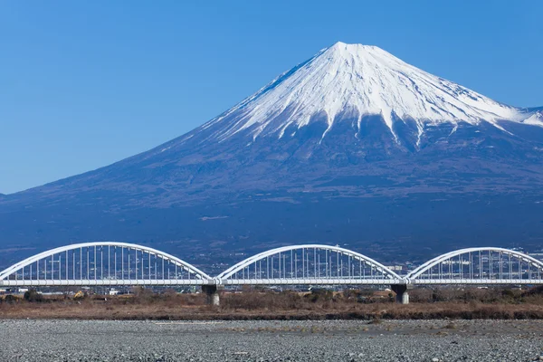 Berget Fuji och järnväg — Stockfoto