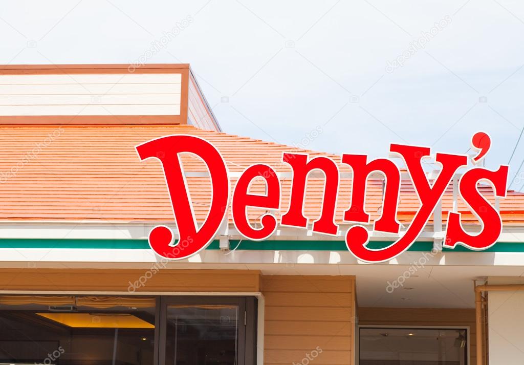 Tokyo, Japan - 03 may 2015: Denny's restaurant sign, is a full-service casual family restaurant chain in Tokyo, Japan on 03 may 2015