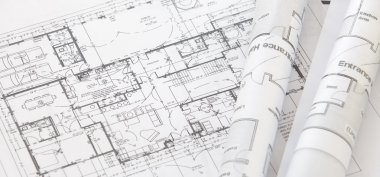 Architect rolls and plan clipart